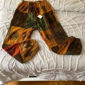 Colorful Patchwork Boho Pants